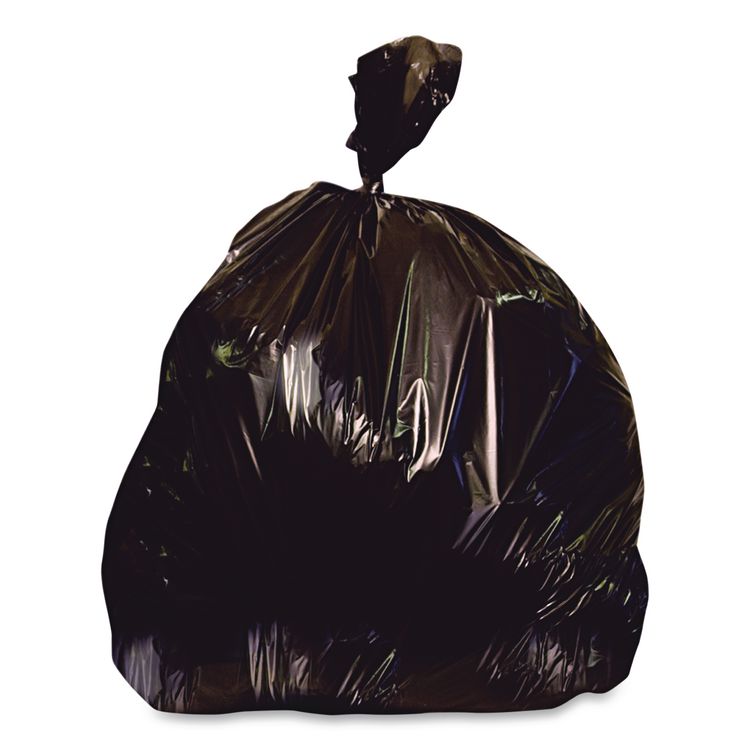 Linear Low Density Can Liners with AccuFit Sizing, 32 gal, 1.3 mil, 33" x 44", Black, 20 Bags/Roll, 5 Rolls/Carton