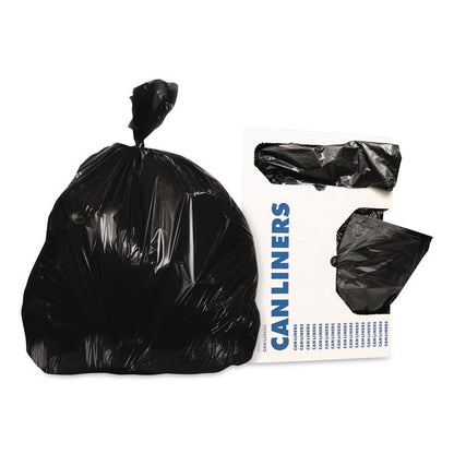 Linear Low Density Can Liners with AccuFit Sizing, 32 gal, 1.3 mil, 33" x 44", Black, 20 Bags/Roll, 5 Rolls/Carton