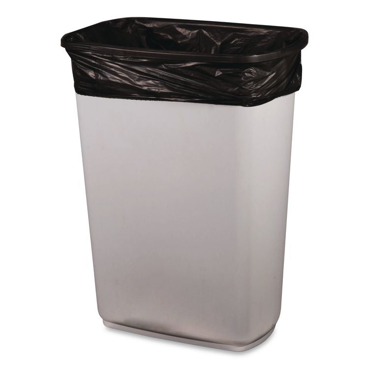 Linear Low Density Can Liners with AccuFit Sizing, 32 gal, 1.3 mil, 33" x 44", Black, 20 Bags/Roll, 5 Rolls/Carton