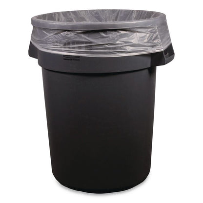 High-Density Waste Can Liners, 45 gal, 14 mic, 40" x 48", Natural, 25 Bags/Roll, 10 Rolls/Carton