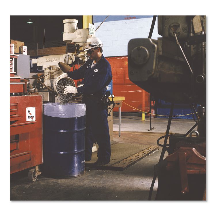 High-Density Waste Can Liners, 45 gal, 14 mic, 40" x 48", Natural, 25 Bags/Roll, 10 Rolls/Carton