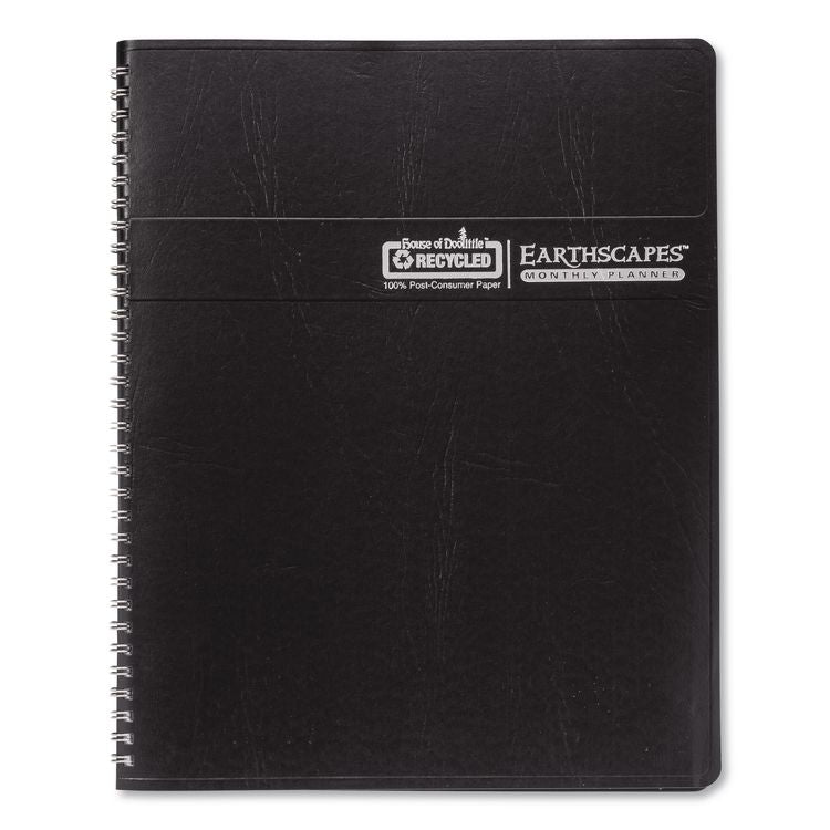 Earthscapes Recycled Weekly/Monthly Appointment Book, Landscape Photos, 11 x 8.5, Black Soft Cover, 12-Month (Jan-Dec): 2026