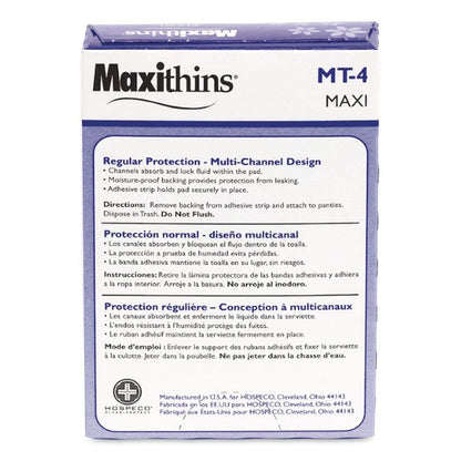 Maxithins Vended Sanitary Napkins, Size 4, Maxi Absorbency, 250/Carton