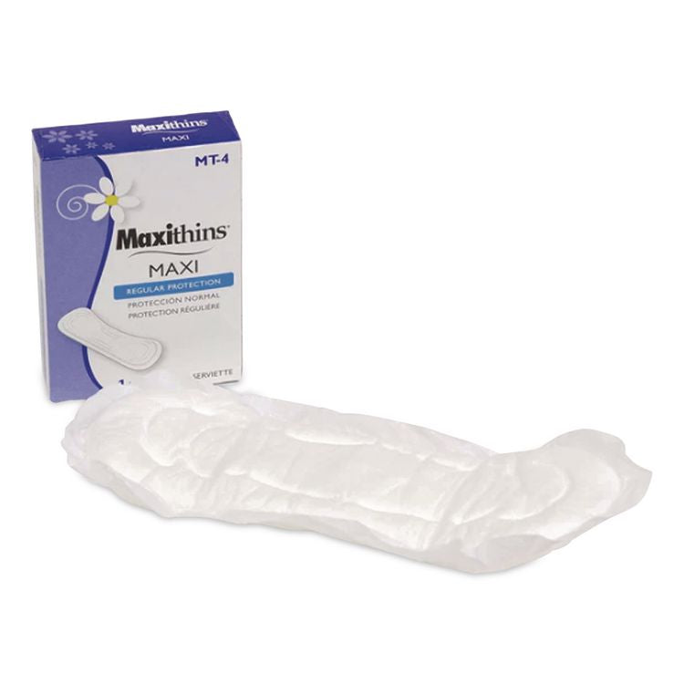 Maxithins Vended Sanitary Napkins, Size 4, Maxi Absorbency, 250/Carton