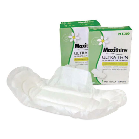 Maxithins Vended Ultra-Thin Pads, Size 4, Maxi Absorbency, 200/Carton