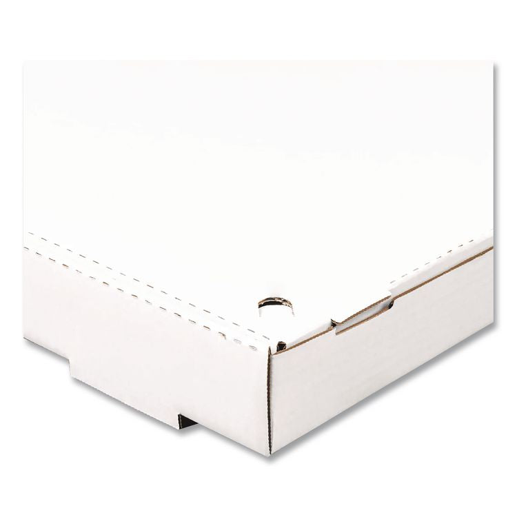 Corrugated Pizza Boxes, 12 x 12 x 1.97, White/Brown, 50/Carton