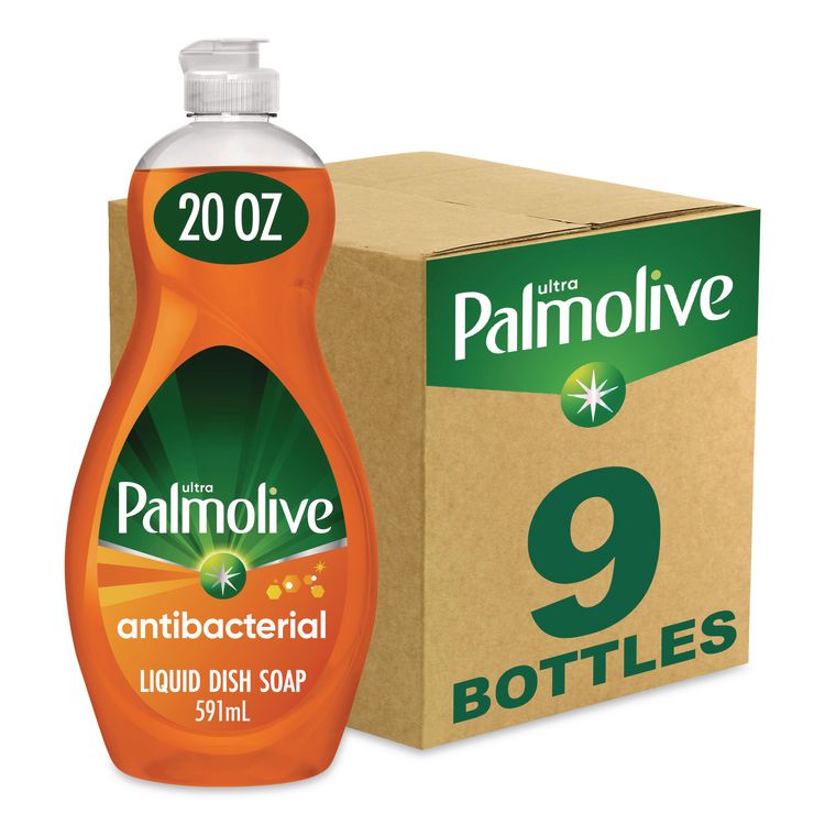 Ultra Antibacterial Dishwashing Liquid, 20 oz Bottle, 9/Carton