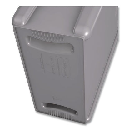 Slim Jim Waste Container, 16 gal, Resin, Dark Green