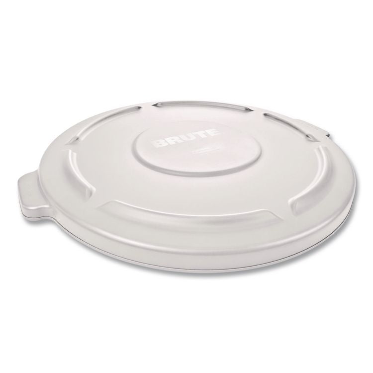 BRUTE Self-Draining Flat Top Lids, 19.88" Diameter x 1.8"h, White