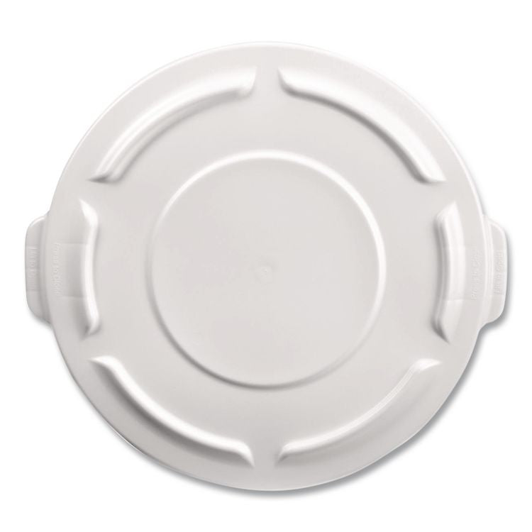 BRUTE Self-Draining Flat Top Lids, 19.88" Diameter x 1.8"h, White