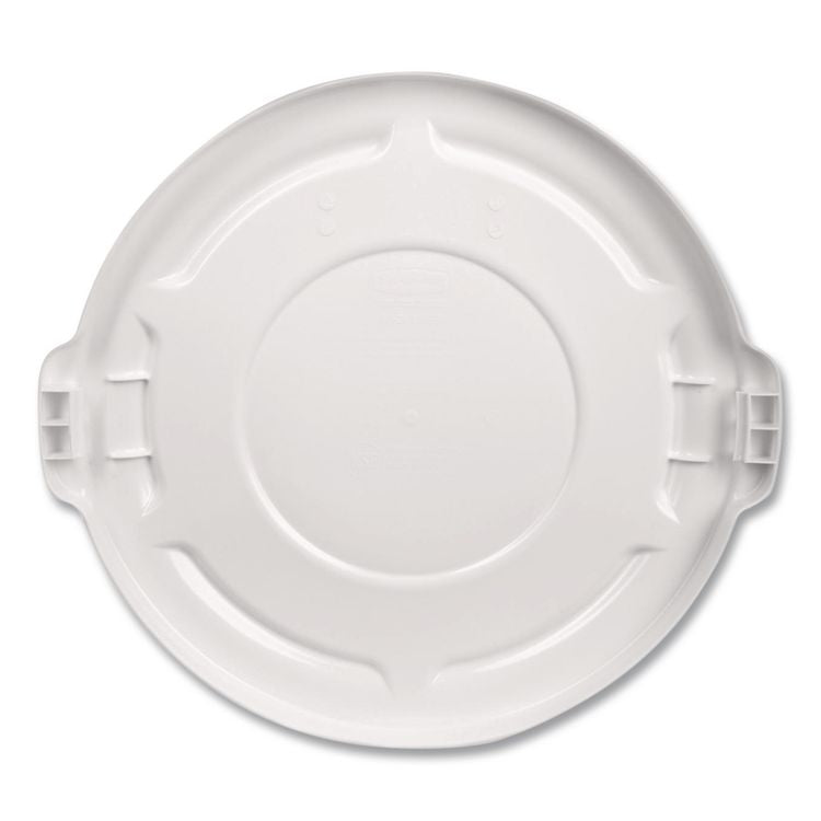 BRUTE Self-Draining Flat Top Lids, 19.88" Diameter x 1.8"h, White