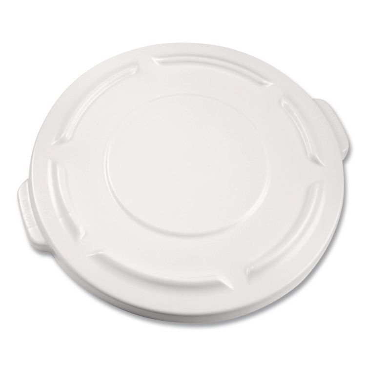 BRUTE Self-Draining Flat Top Lids, 19.88" Diameter x 1.8"h, White