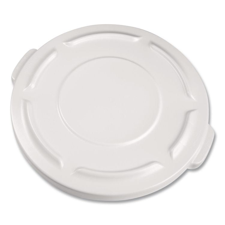 BRUTE Self-Draining Flat Top Lids, 19.88" Diameter x 1.8"h, White