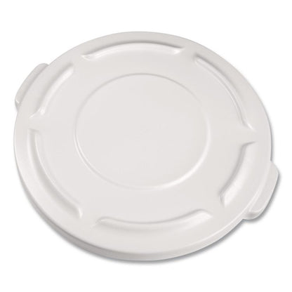 BRUTE Self-Draining Flat Top Lids, 19.88" Diameter x 1.8"h, White