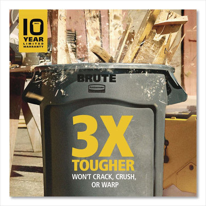BRUTE Recycling Container, 20 gal, Resin, Blue