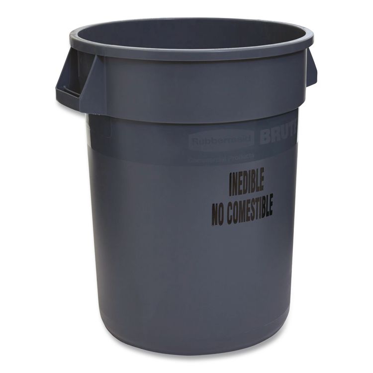 Food Handling BRUTE Container, 32 gal, Resin, Gray