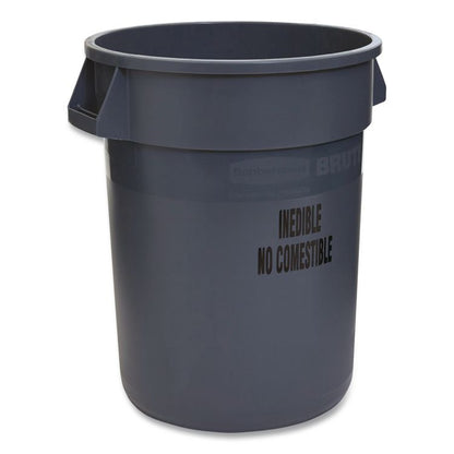 Food Handling BRUTE Container, 32 gal, Resin, Gray