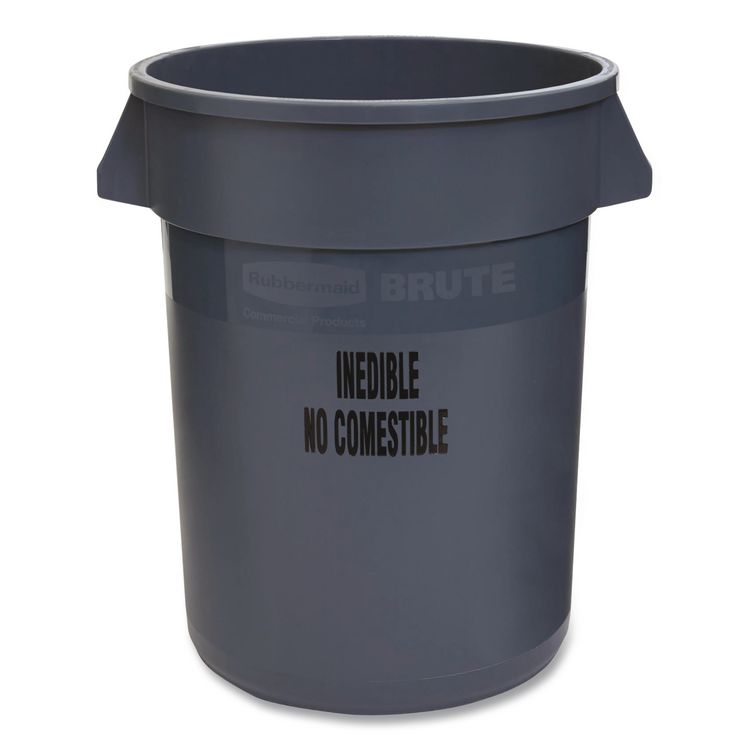 Food Handling BRUTE Container, 32 gal, Resin, Gray