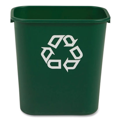 Deskside Recycling Container, 28 qt Resin, Green