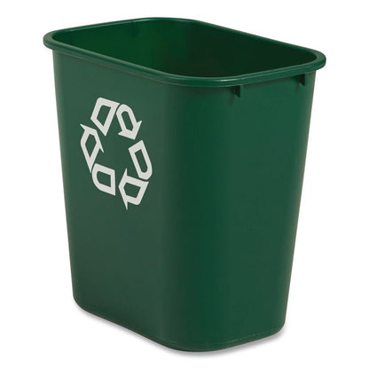 Deskside Recycling Container, 28 qt Resin, Green