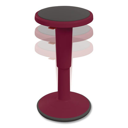 Hierarchy Grow Stool, Short, Backless, Supports Up to 250 lbs, 14" to 18" Seat Height, Currant Seat, Currant Base