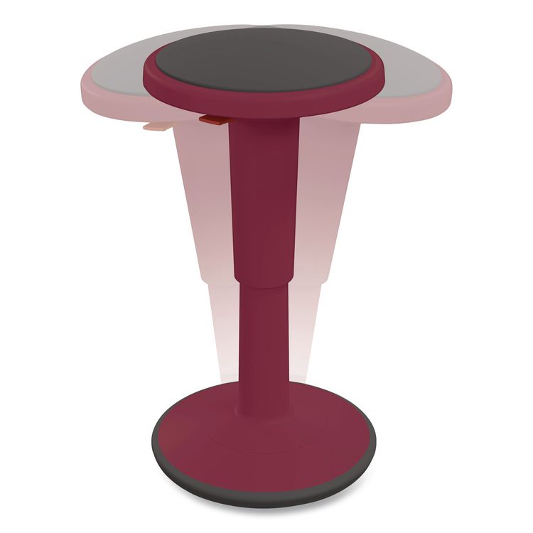 Hierarchy Grow Stool, Short, Backless, Supports Up to 250 lbs, 14" to 18" Seat Height, Currant Seat, Currant Base