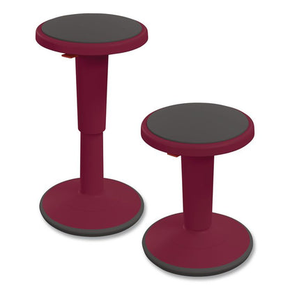 Hierarchy Grow Stool, Short, Backless, Supports Up to 250 lbs, 14" to 18" Seat Height, Currant Seat, Currant Base