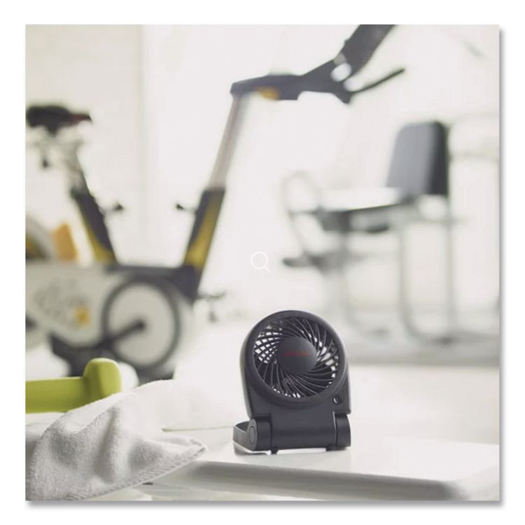 Turbo On The Go USB/Battery Powered Fan, 3", 1 Speed, Black