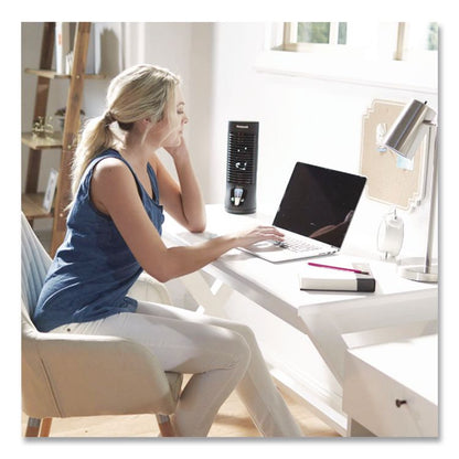 QuietSet Personal Table Fan, 4 Speeds, Black