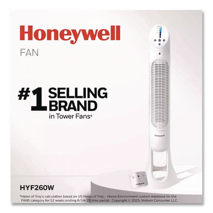 QuietSet Whole Room Tower Fan, 5 Speeds, White