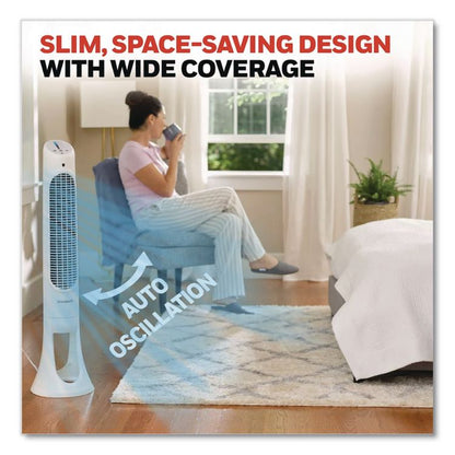 QuietSet Whole Room Tower Fan, 5 Speeds, White