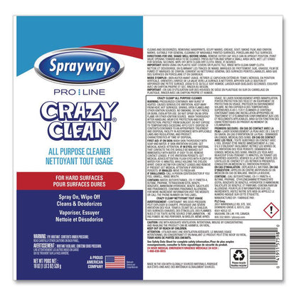Crazy Clean, Unscented, 19 oz Aerosol Spray, 12/Carton