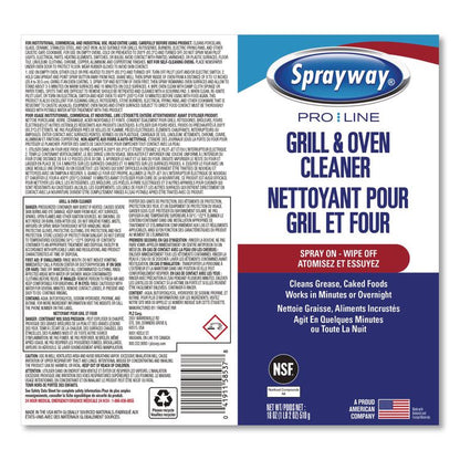 Grill and Oven Cleaner, 18 oz Aerosol Spray, 12/Carton