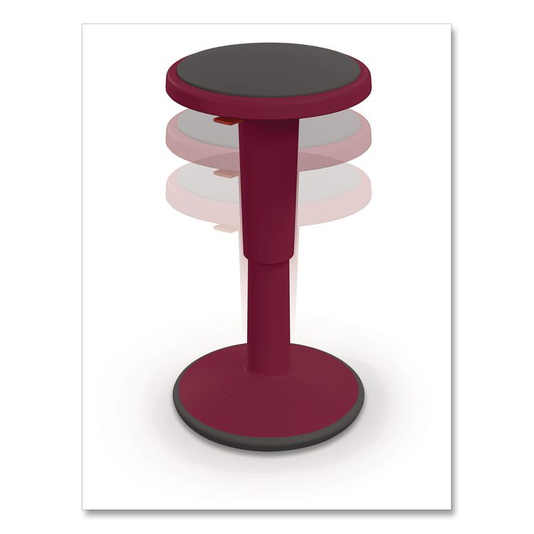 Hierarchy Grow Stool, Tall, Backless, Supports Up to 250 lbs, 17" to 24" Seat Height, Currant Seat, Currant Base