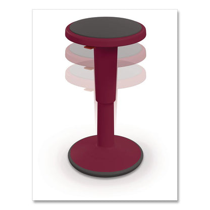 Hierarchy Grow Stool, Tall, Backless, Supports Up to 250 lbs, 17" to 24" Seat Height, Currant Seat, Currant Base