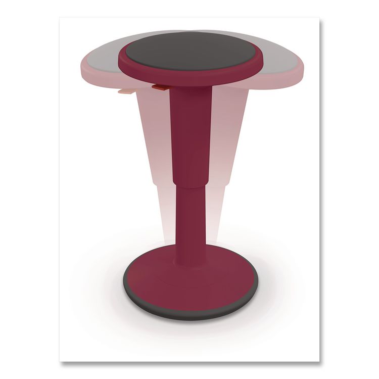 Hierarchy Grow Stool, Tall, Backless, Supports Up to 250 lbs, 17" to 24" Seat Height, Currant Seat, Currant Base