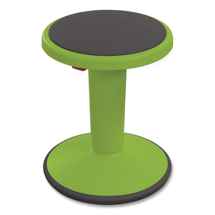 Hierarchy Grow Stool, Tall, Backless, Supports Up to 250 lbs, 17" to 24" Seat Height, Green Seat, Green Base