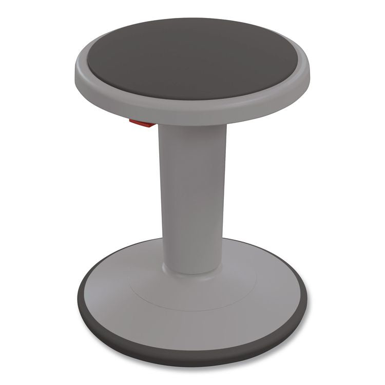 Hierarchy Grow Stool, Tall, Backless, Supports Up to 250 lbs, 17" to 24" Seat Height, Gray Seat, Gray Base