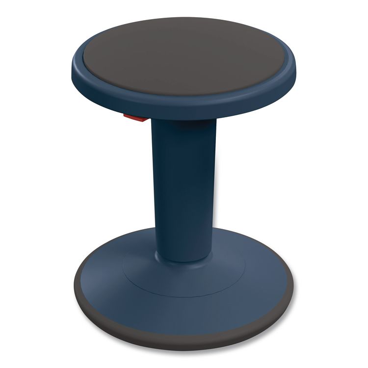 Hierarchy Grow Stool, Tall, Backless, Supports Up to 250 lbs, 17" to 24" Seat Height, Navy Seat, Navy Base