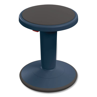 Hierarchy Grow Stool, Tall, Backless, Supports Up to 250 lbs, 17" to 24" Seat Height, Navy Seat, Navy Base