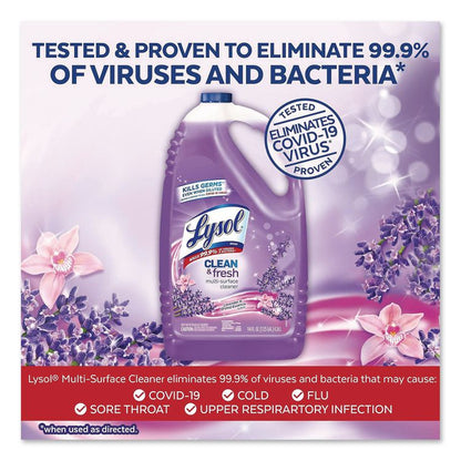 Clean and Fresh Multi-Surface Disinfectant Cleaner, Lavender and Orchid Essence, 144 oz Bottle