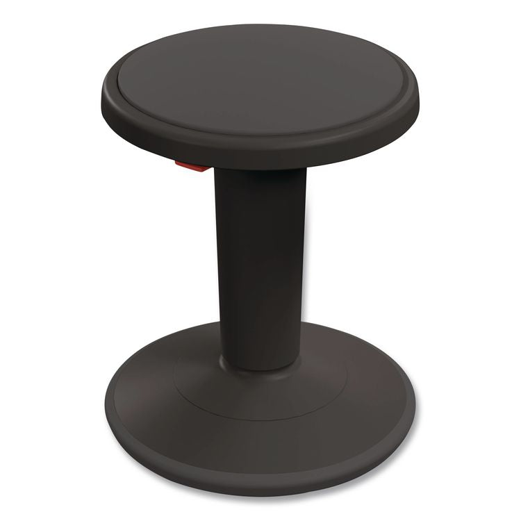 Hierarchy Grow Stool, Short, Backless, Supports up to 250 lbs, 14" to 18" Seat Height, Black Seat, Black Base