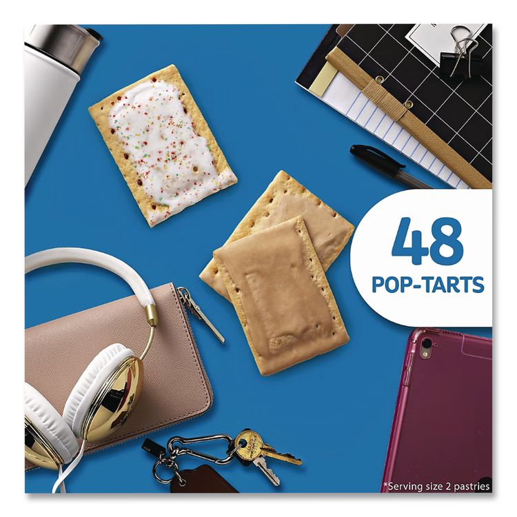 Pop Tarts, Brown Sugar Cinnamon/Strawberry, 2/Pouch, 24 Pouches Box, 2 Boxes/Carton
