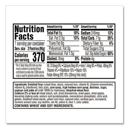 Pop Tarts, Frosted Strawberry, 3.67 oz, 2/Pack, 6 Packs/Box