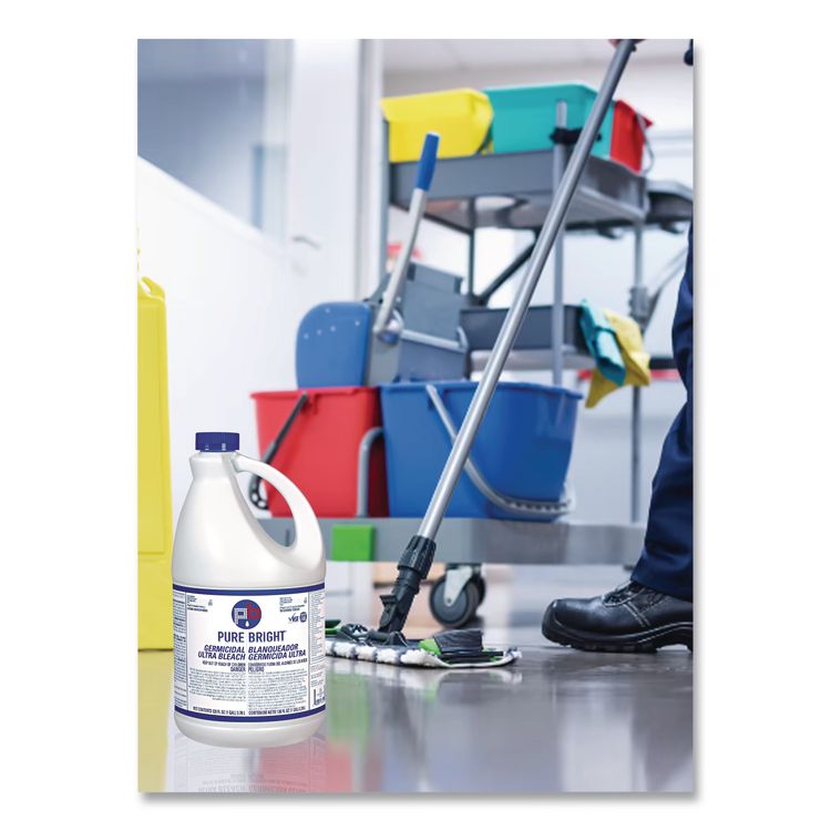 Liquid Germicidal Bleach, Fragrance-Free, 1 gal Bottle, 6/Carton