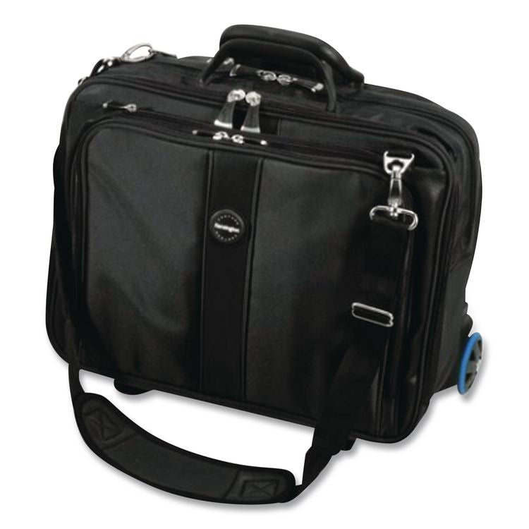 Contour Rolling Laptop Case, Fits Devices Up to 17", Ballistic Nylon, 17.5 x 9.5 x 13, Black