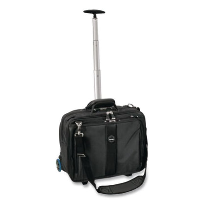 Contour Rolling Laptop Case, Fits Devices Up to 17", Ballistic Nylon, 17.5 x 9.5 x 13, Black