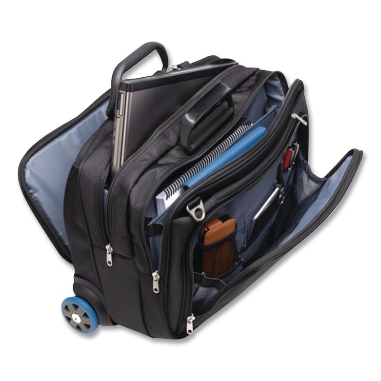Contour Rolling Laptop Case, Fits Devices Up to 17", Ballistic Nylon, 17.5 x 9.5 x 13, Black