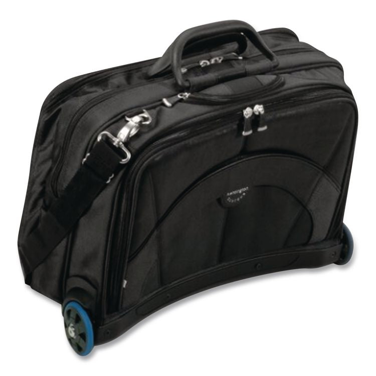 Contour Rolling Laptop Case, Fits Devices Up to 17", Ballistic Nylon, 17.5 x 9.5 x 13, Black