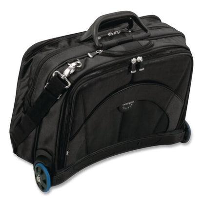 Contour Rolling Laptop Case, Fits Devices Up to 17", Ballistic Nylon, 17.5 x 9.5 x 13, Black